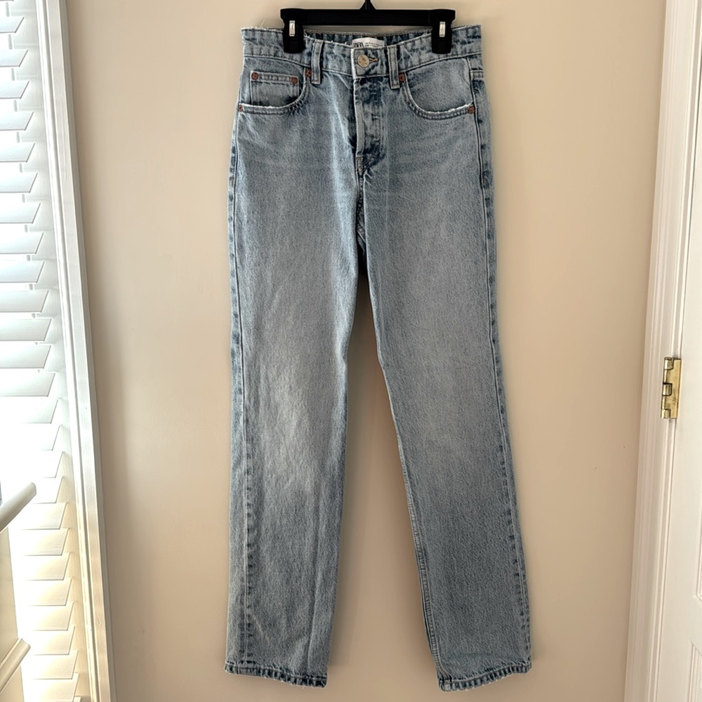zara straight leg jeans